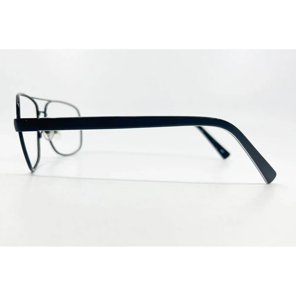 Unbranded Eyeglass Frames Mens Black Aviator Double Bridge 58-17-140